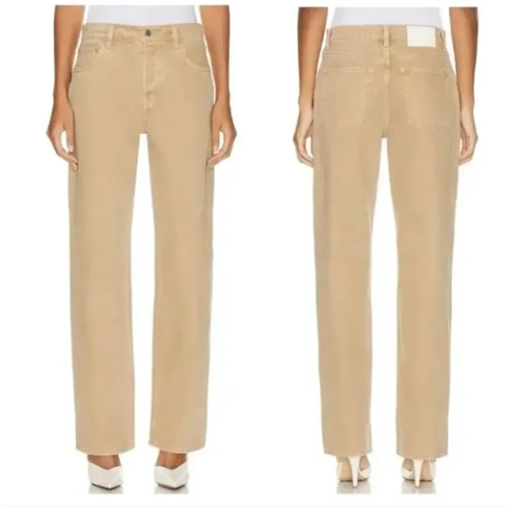 GRLFRND Bella Low Rise Boyfriend Jeans in Sandstone Tan Sz 28 NWT $245 {D38} - Picture 3 of 3